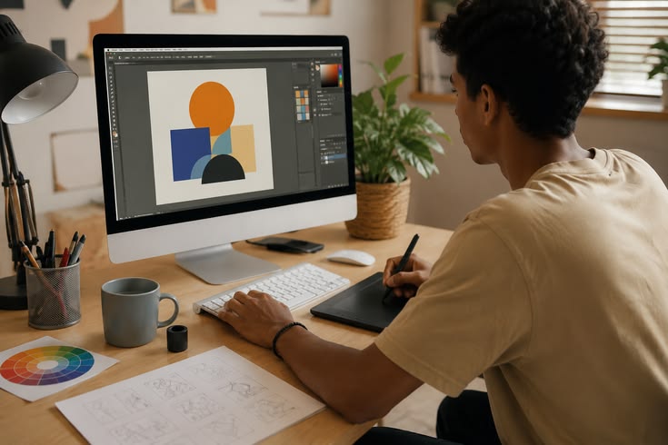 Young creative student